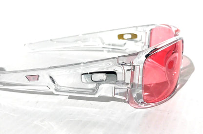 Oakley CRANKSHAFT Shiny Clear Frame Non-Polarized Galaxy HD Pink Iridium Lens Sunglass 9239-04 - Two-Lens Bundle!