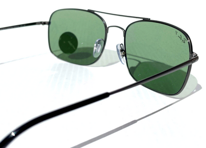 Ray Ban Matte Gunmetal Silver Frame POLARIZED Green Lens Sunglass RB 3611 029/O9