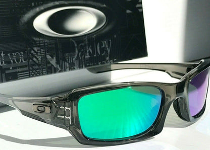 Oakley FIVES Squared in Grey Smoke Frames POLARIZED Galaxy Jade Lens Sunglass oo9238-04 - Two-Lens Bundle!