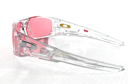 Oakley CRANKSHAFT Shiny Clear Frame Non-Polarized Galaxy HD Pink Iridium Lens Sunglass 9239-04 - Two-Lens Bundle!