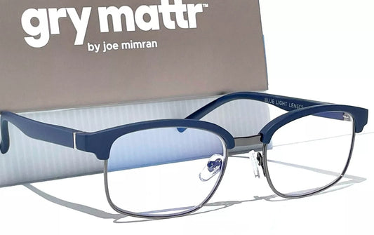 Gry Mattr DESIGNER READERS Matte Blue Frame CONFIDENT Blue Light Blocking Eyewear