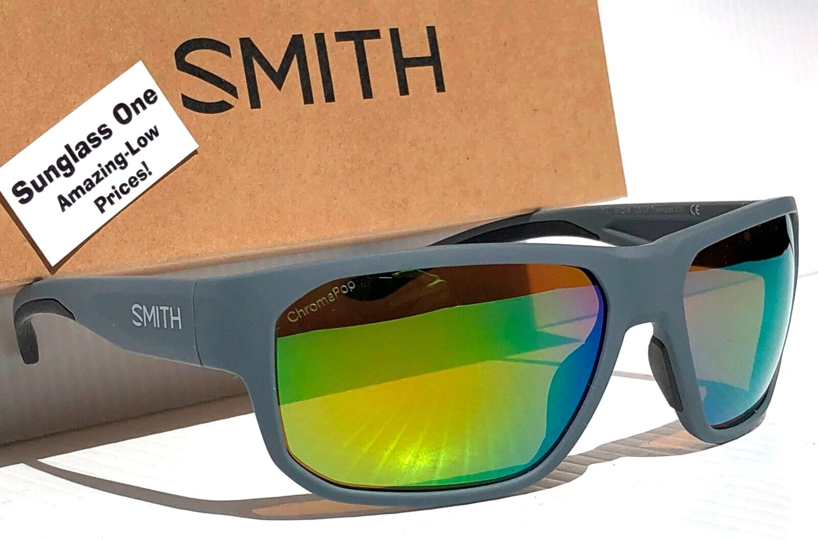Smith Optics ARVO Matte Cement POLARIZED ChromaPop Green Mirror