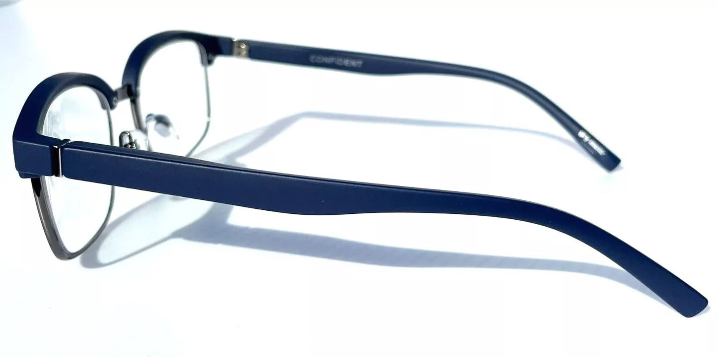 Gry Mattr DESIGNER READERS Matte Blue Frame CONFIDENT Blue Light Blocking Eyewear