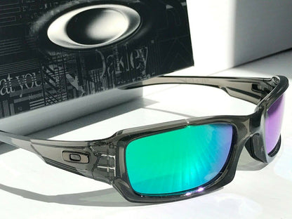 Oakley FIVES Squared in Grey Smoke Frames POLARIZED Galaxy Jade Lens Sunglass oo9238-04 - Two-Lens Bundle!