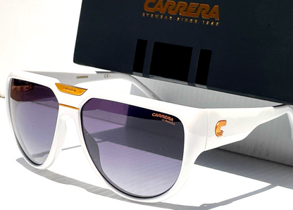 CARRERA FLAGLAB 13 White Gold Frame Grey Lens Sunglass VK69O