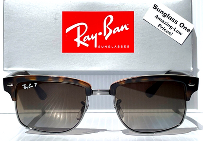 Ray Ban CLUBMASTER Demi Gloss Havana Frame POLARIZED Brown Lens Sunglass RB 4190 878/M2