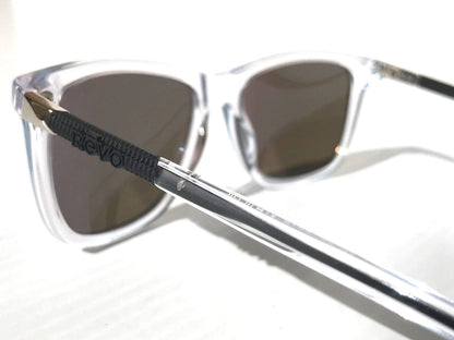 REVO COVE Shiny Crystal Clear POLARIZED Blue Lens Sunglass RE 1164N 09 BL