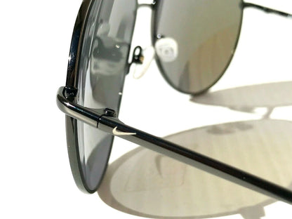 NIKE Chance Gunmetal Chrome Aviator Frame Blue Mirrored Lens Sunglass EV1218 055
