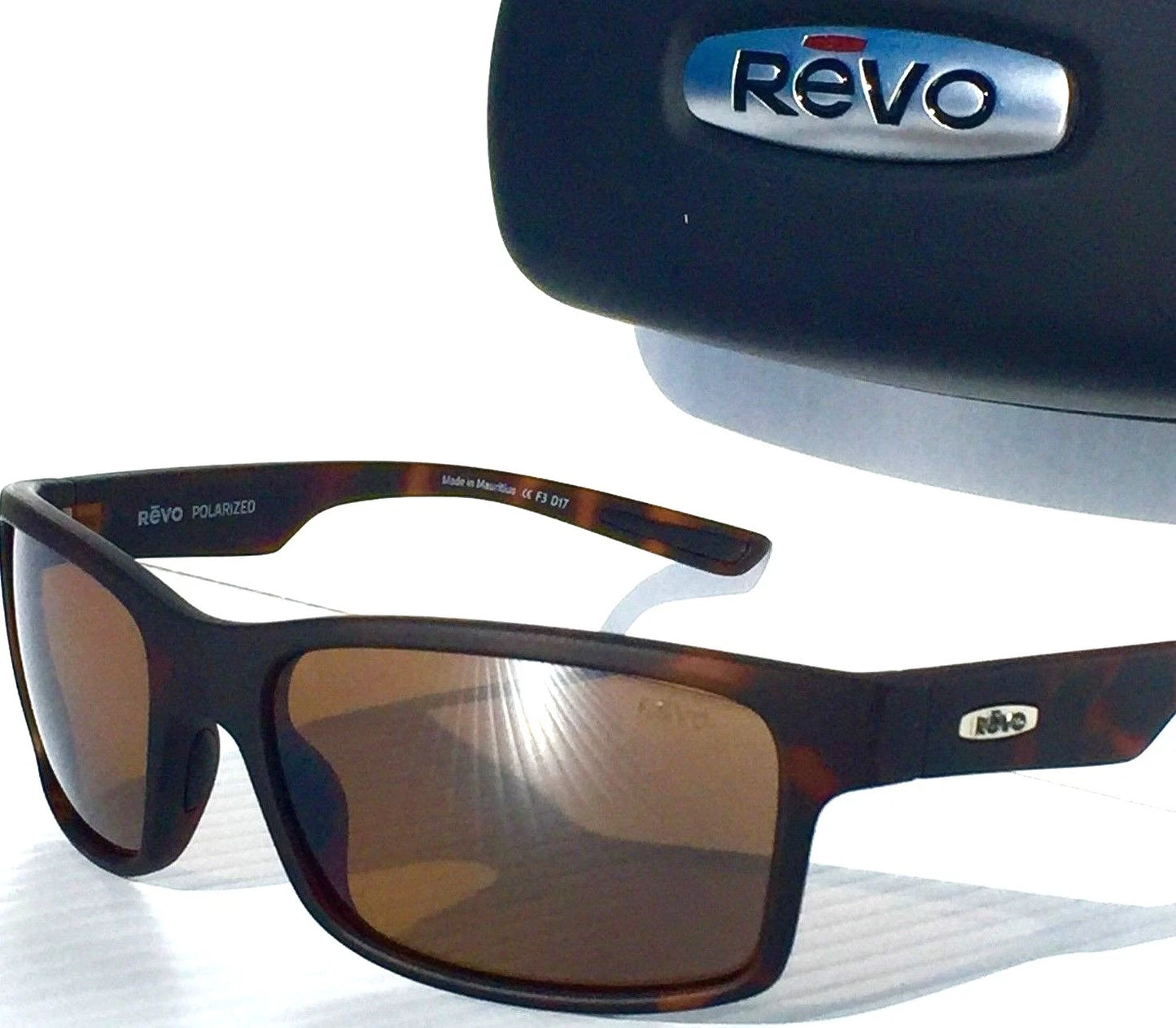 REVO CRAWLER Tortoise Matte POLARIZED Brown Terra Lens Sunglass RE 1027 02 BR
