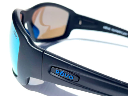 REVO MAVERICK Matte Black SuperFlex POLARIZED Blue Lens Sunglass RE 1098N 01 BL