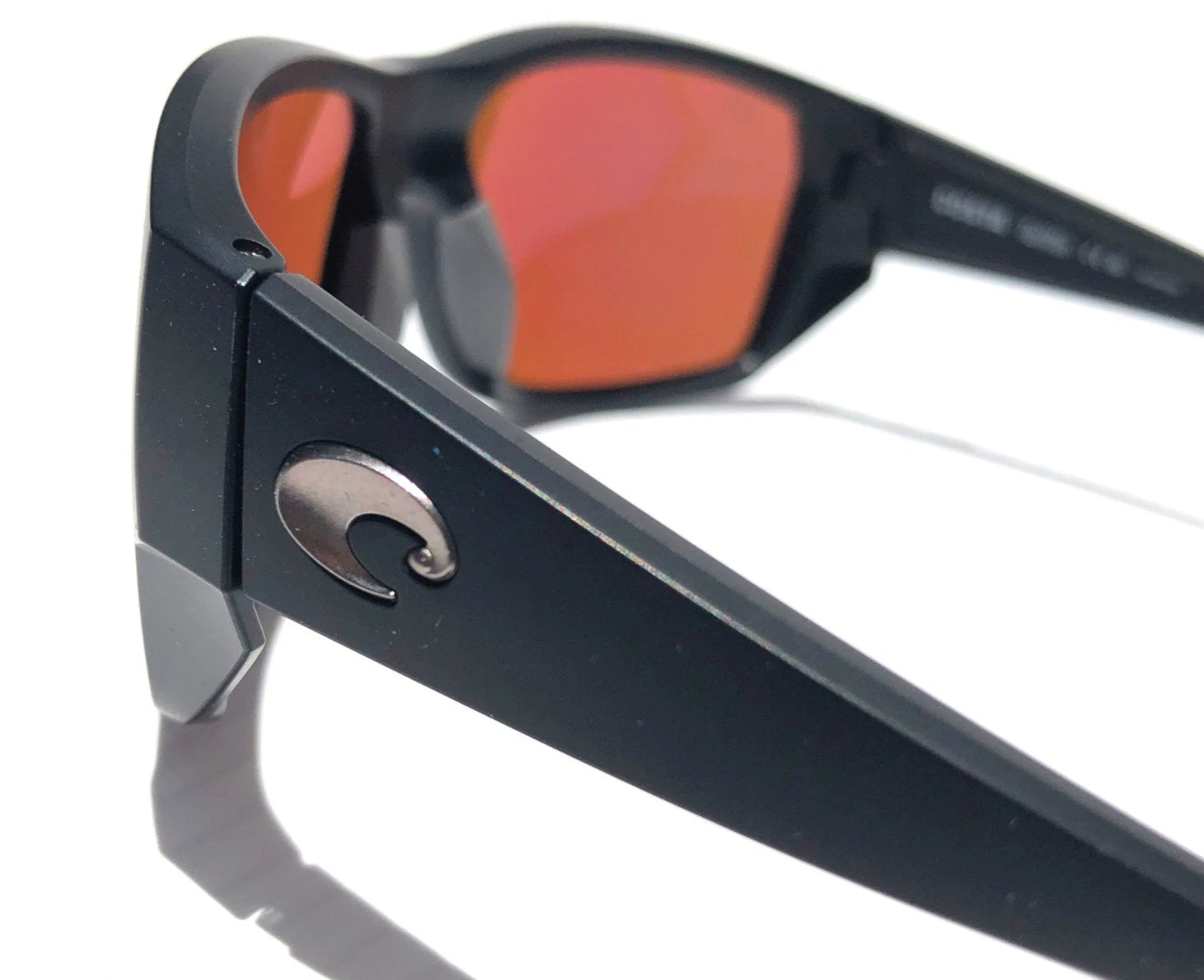 Costa Del Mar TAILFIN Matte Black POLARIZED Green Mirror 580P Lens Sunglass 9113-07 57mm