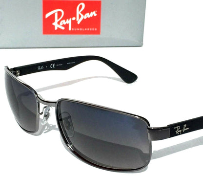 Ray Ban Gunmetal & Black Frames POLARIZED Grey Blue Lens Sunglass RB 3478 004