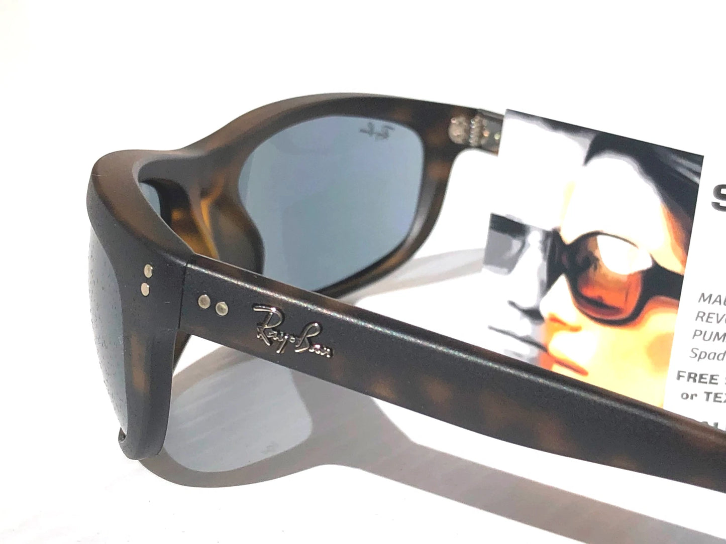 Ray Ban BALORAMA Matte Havana Frame Dark Blue Lens Sunglass RB 4089 894/56