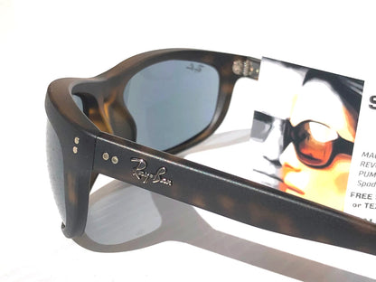 Ray Ban BALORAMA Matte Havana Frame Dark Blue Lens Sunglass RB 4089 894/56