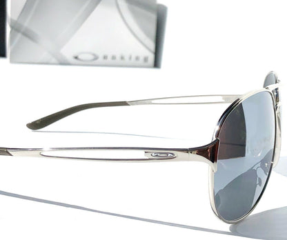 Oakley CAVEAT in Silver Frame with POLARIZED Galaxy Chrome Lens Sunglasses oo4054 - Two-Lens Bundle!