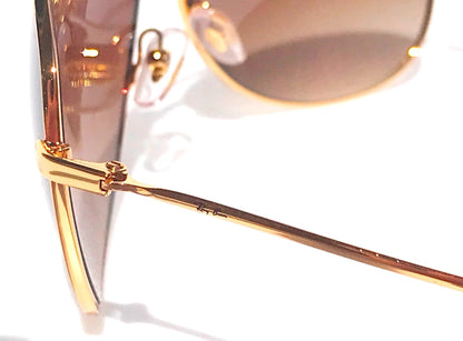 Ray Ban Shiny Gold Frame Brown Lens Sunglass RB3293 001/13