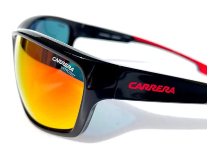 Carrera DUCATI CARDUC Shiny Black Frame Red Mirror Lens Sunglass 002/S 0A4UZ