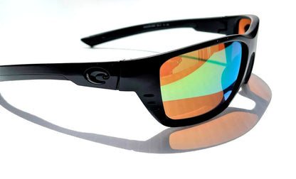 COSTA Del Mar WHITETIP Blackout POLARIZED Green Mirror 580P Lens Sunglass WTP01 OGMP