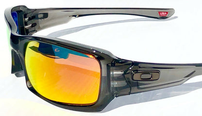 Oakley FIVES Squared in Grey Smoke Frames POLARIZED Galaxy Ruby Lens Sunglass oo9238-04 - Two-Lens Bundle!