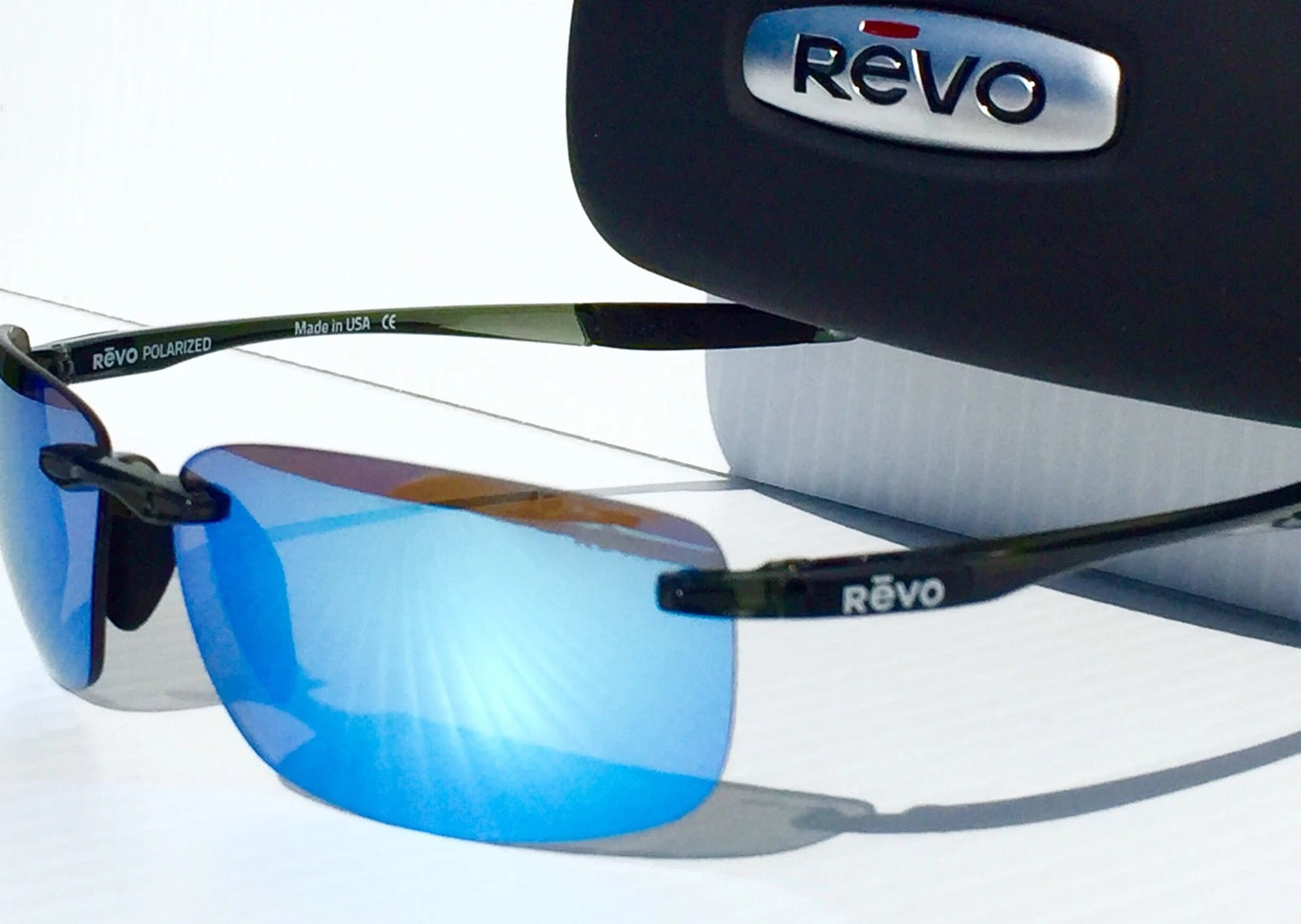 REVO DESCEND N Black POLARIZED Blue Lens Sunglass RE 4059 01 BL