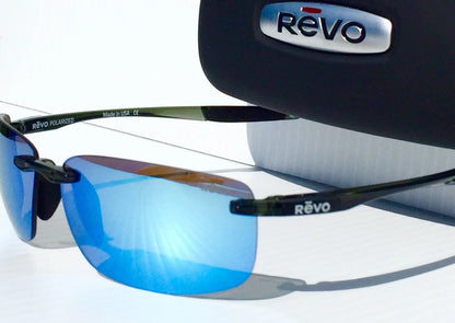 REVO DESCEND N Black POLARIZED Blue Lens Sunglass RE 4059 01 BL