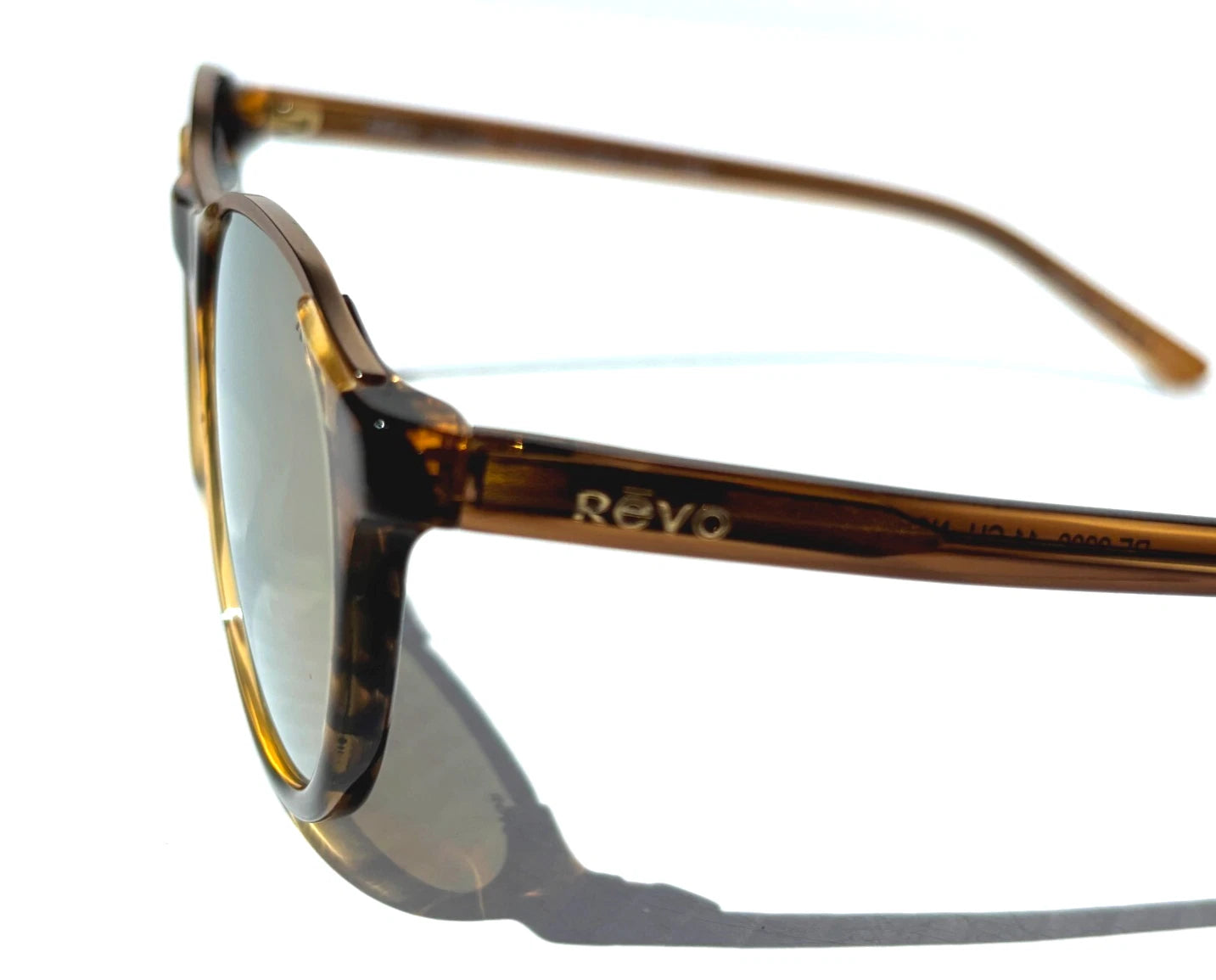 REVO NOLITA Amber Horn POLARIZED Champagne Gold Lens Sunglass RE 2200 11 CH