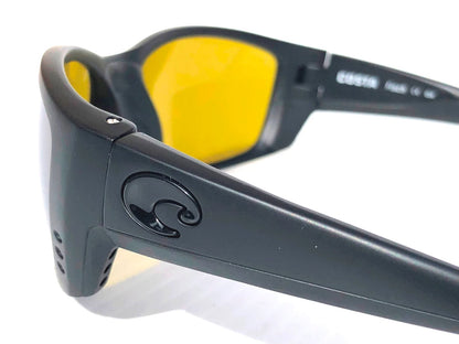 Costa Del Mar FISCH Black POLARIZED Sunrise Silver 580G GLASS Lens Sunglass 9054-13
