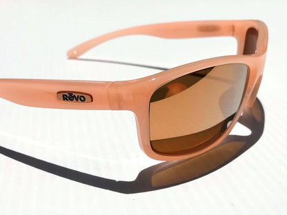 REVO HARNESS Blush Frame POLARIZED Champagne Glass Lens Sunglass RE 4071 10 CH
