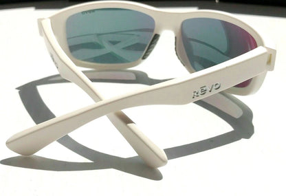 REVO BASELINER White POLARIZED Stealth Chrome Mirrored Lens Sunglass RE 1006 09 ST