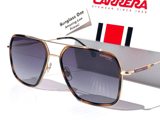 CARRERA Gold & Tortoise Frame Black Gradient Lens Sunglass 273 08690