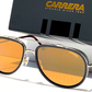 CARRERA Gold Round Black Frame Brown Gold Mirror Lens Sunglass 166/S J5GK1
