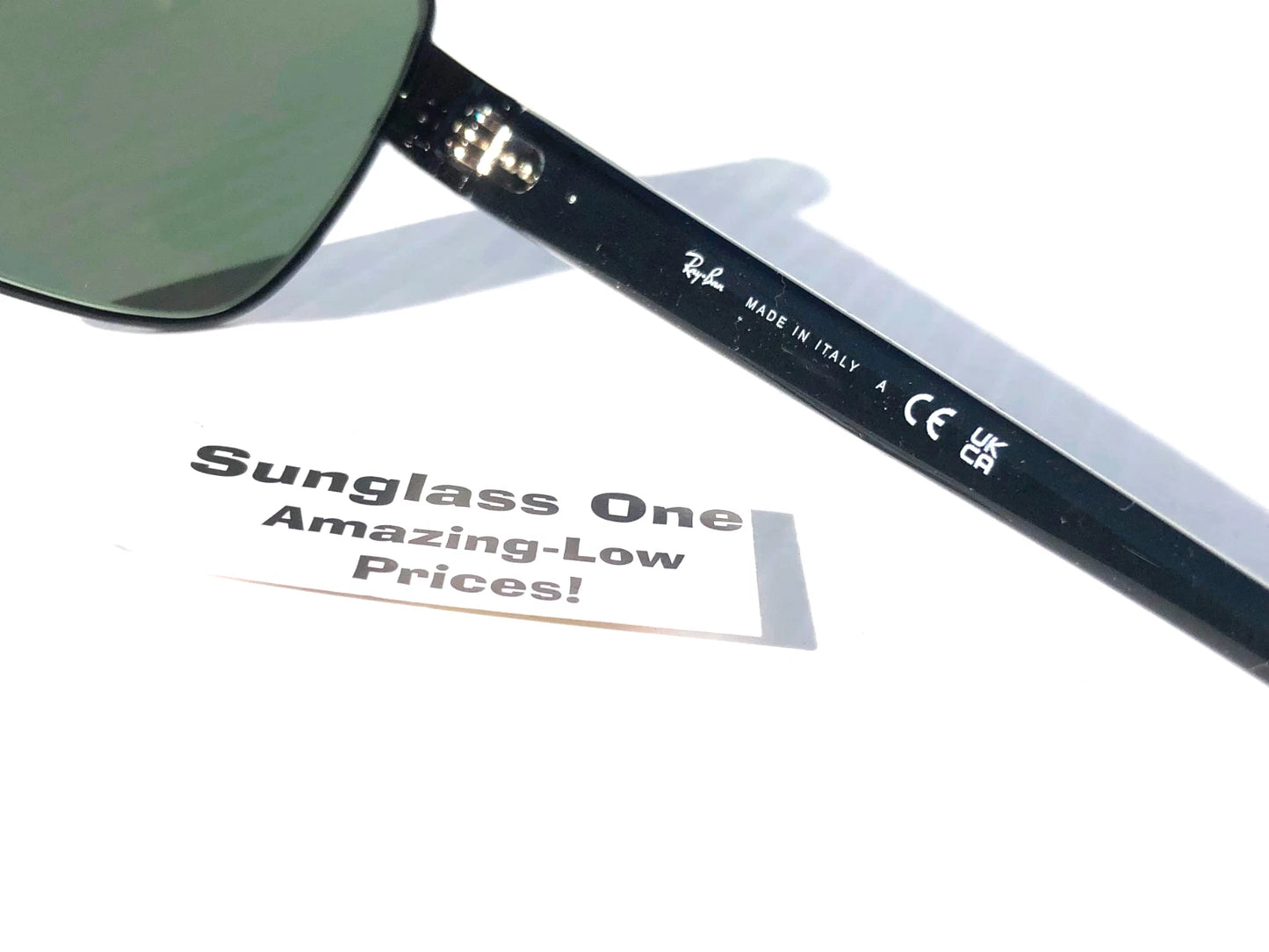 Ray Ban Shiny Gunmetal Silver Frame POLARIZED Green Grey Len Sunglass RB3483 004/58