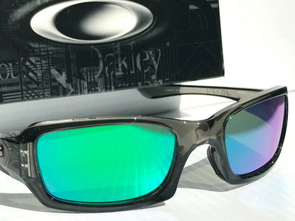 Oakley FIVES Squared in Grey Smoke Frames POLARIZED Galaxy Jade Lens Sunglass oo9238-04 - Two-Lens Bundle!