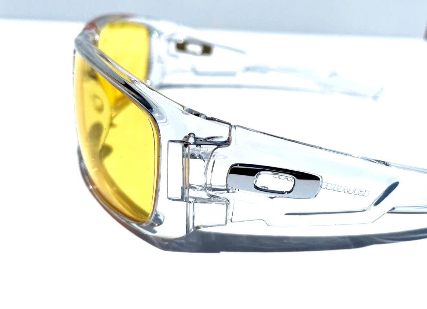 Oakley CRANKSHAFT Shiny Clear Frame Non-Polarized Galaxy HD Yellow Iridium Lens Sunglass 9239-04 - Two-Lens Bundle!