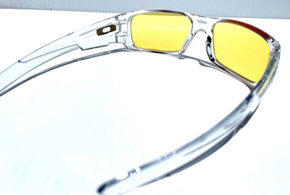Oakley CRANKSHAFT Shiny Clear Frame Non-Polarized Galaxy HD Yellow Iridium Lens Sunglass 9239-04 - Two-Lens Bundle!