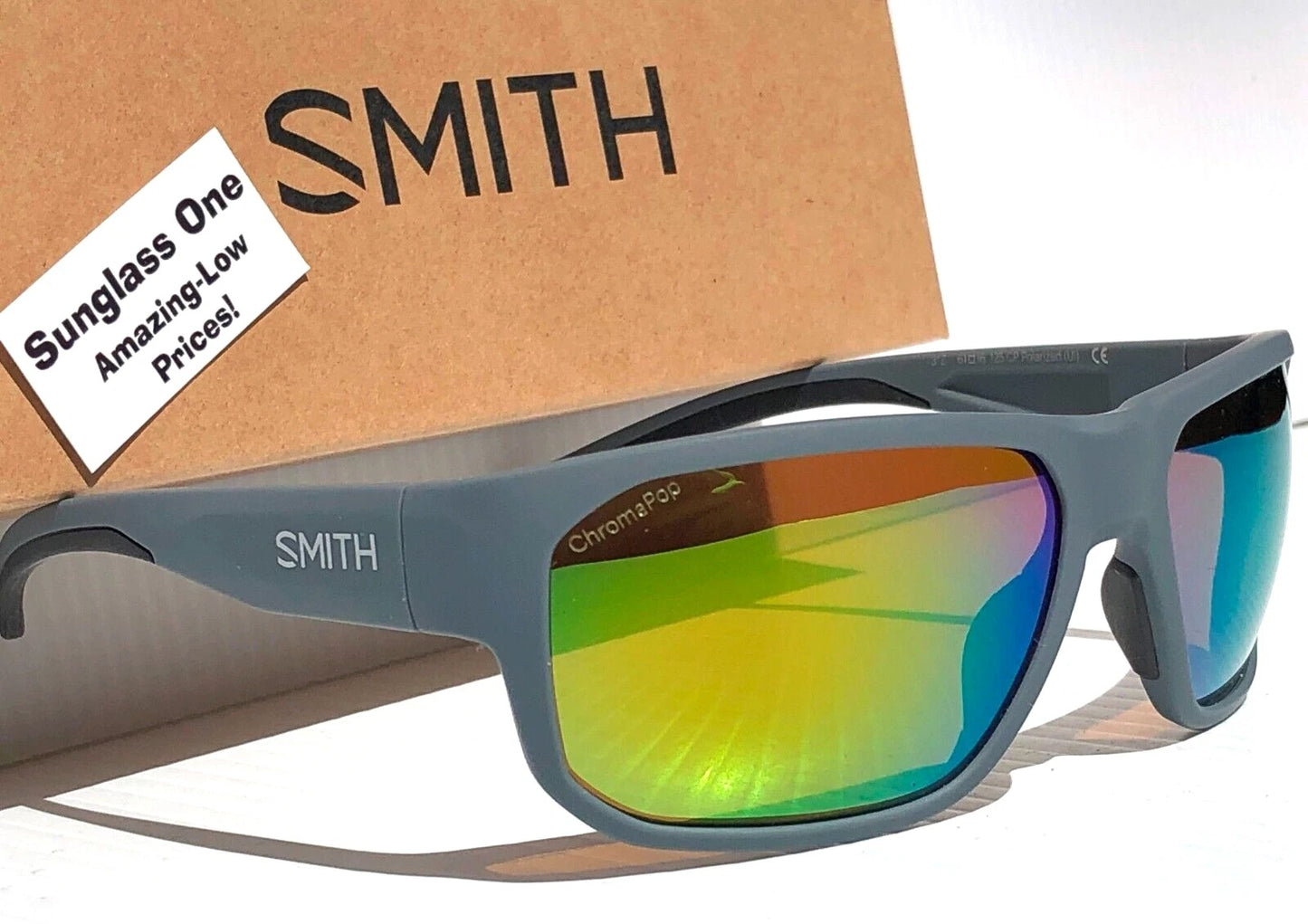 Smith Optics ARVO Matte Cement POLARIZED ChromaPop Green Mirror Sunglass