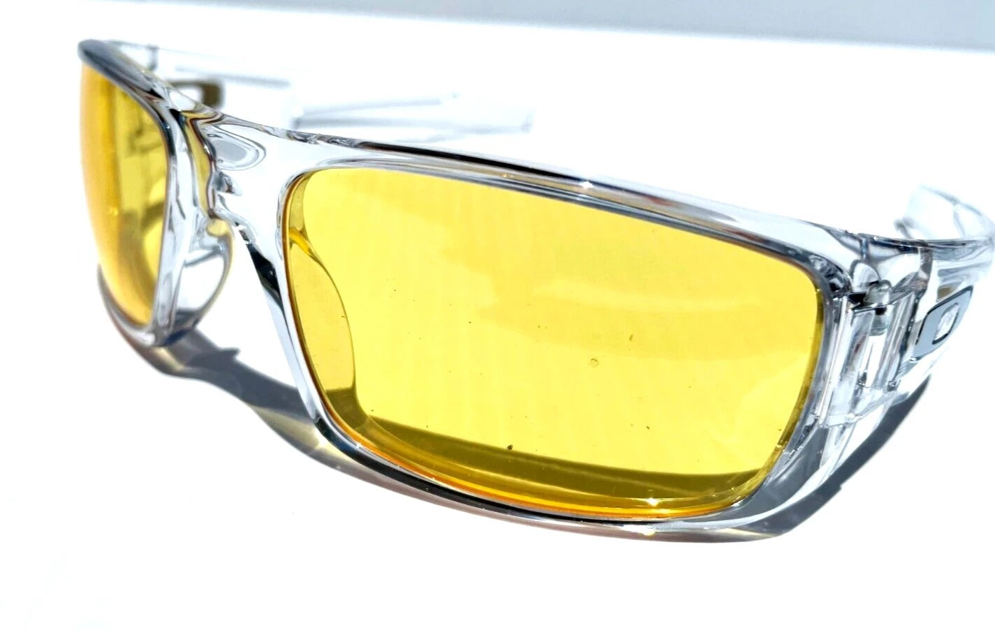 Oakley CRANKSHAFT Shiny Clear Frame Non-Polarized Galaxy HD Yellow Iridium Lens Sunglass 9239-04 - Two-Lens Bundle!