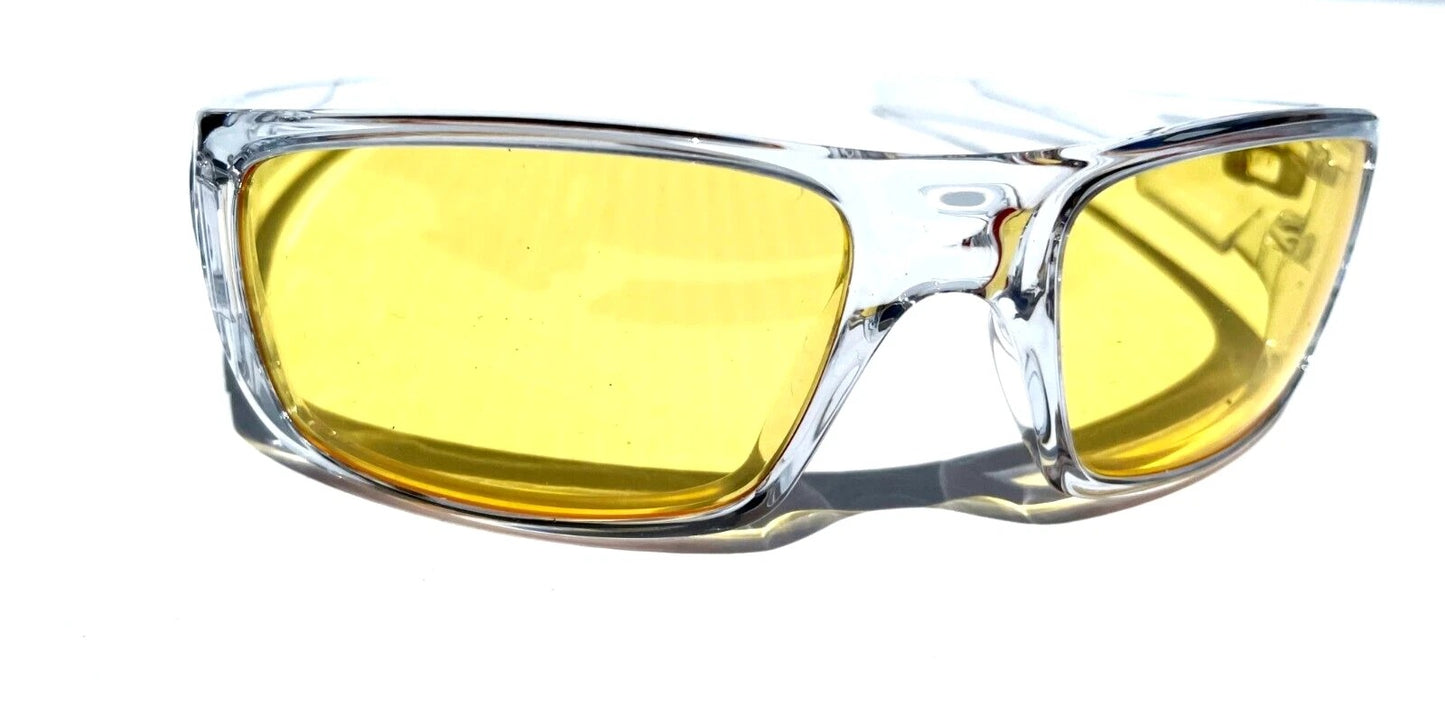 Oakley CRANKSHAFT Shiny Clear Frame Non-Polarized Galaxy HD Yellow Iridium Lens Sunglass 9239-04 - Two-Lens Bundle!