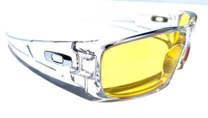 Oakley CRANKSHAFT Shiny Clear Frame Non-Polarized Galaxy HD Yellow Iridium Lens Sunglass 9239-04 - Two-Lens Bundle!