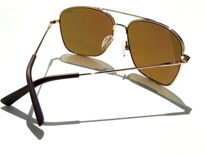 REVO HARBOR Shiny Gold Aviator POLARIZED Bronze Lens Sunglass RE 1082 04 BR