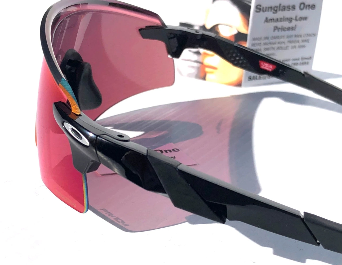 Oakley ENCODER Shiny Black Frame PRIZM Field Red Lens Sunglass oo9471-02