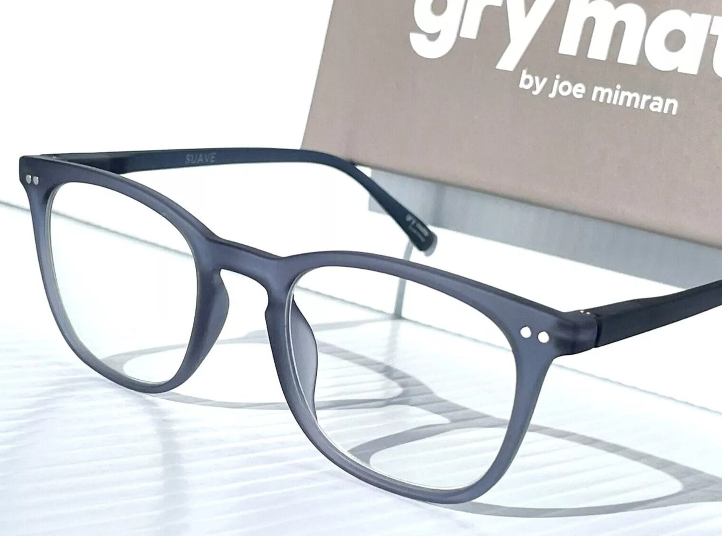 Gry Mattr DESIGNER READERS Matte Slate Blue SUAVE Blue Light Blocking Eyewear