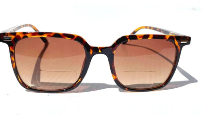 Gry Mattr DESIGNER SUN READERS CLEVER Shiny Tortoise Bifocal Sunglass