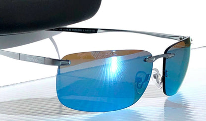 REVO DESCEND Z Metal Satin Chrome POLARIZED Blue Water Lens Sunglass RE 1170 03 BL