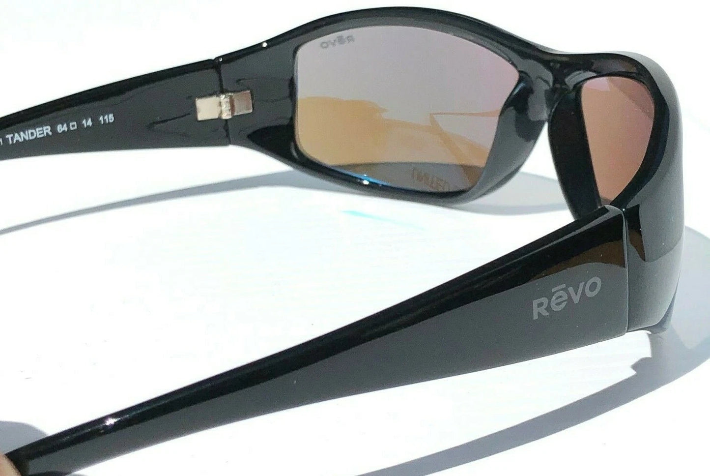 REVO TANDER Black POLARIZED Blue Water Lens Sunglass RE 5014 01 BL