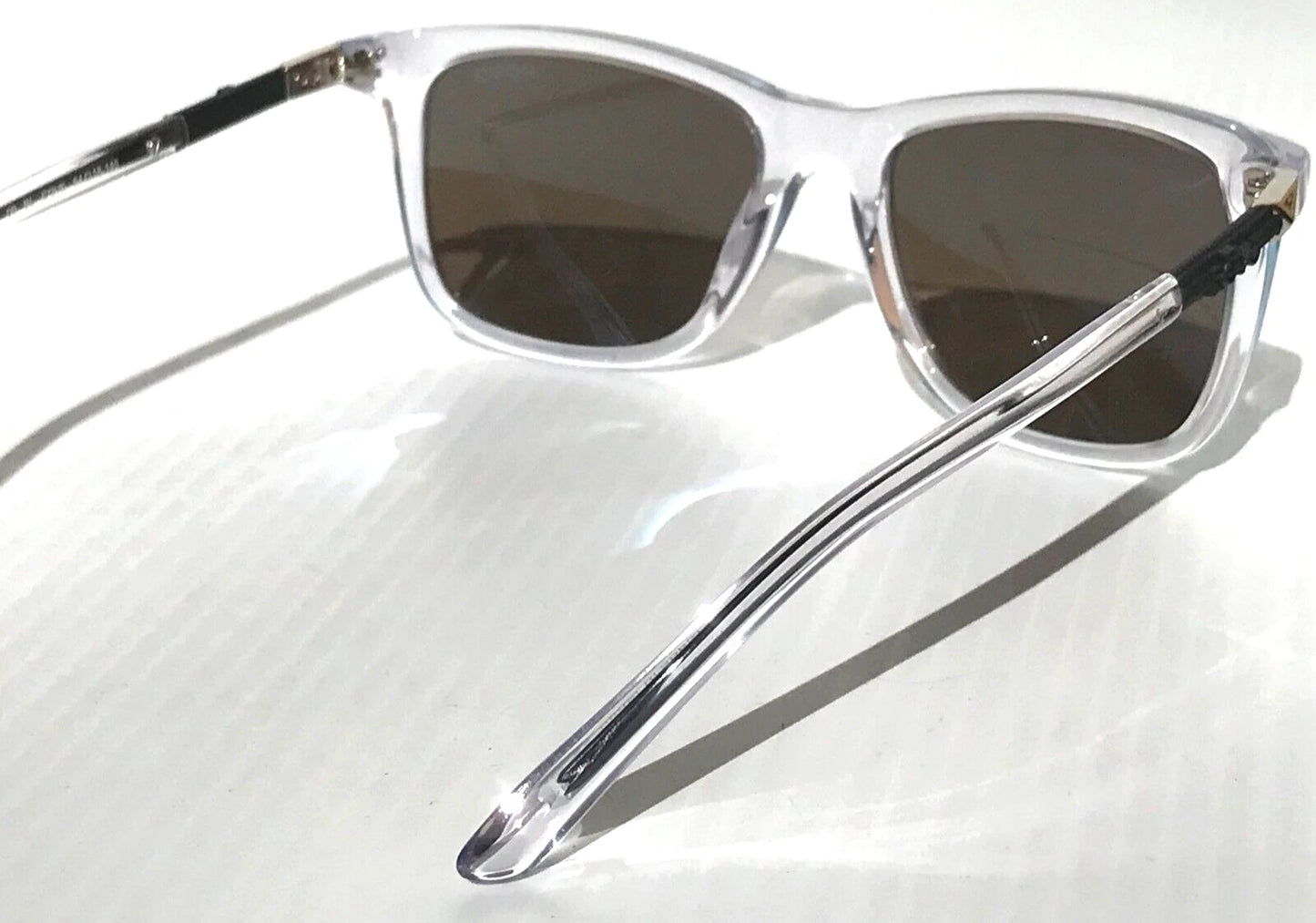 REVO COVE Shiny Crystal Clear POLARIZED Blue Lens Sunglass RE 1164N 09 BL
