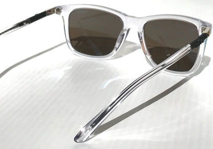 REVO COVE Shiny Crystal Clear POLARIZED Blue Lens Sunglass RE 1164N 09 BL