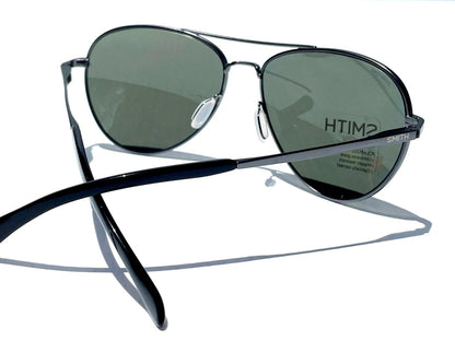 Smith Optics LAYBACK Matte Gunmetal Frame Carbonic POLARIZED Grey Green Lens Sunglass R80
