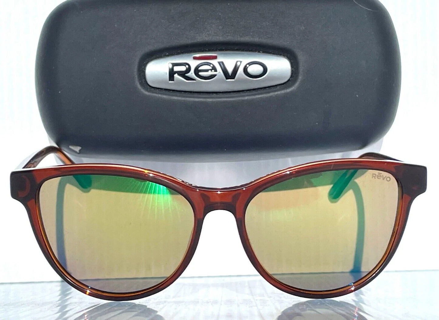 REVO DAPHNE Brown POLARIZED Green Lens Sunglass RE 1101ECO 02 GN