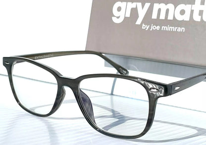 Gry Mattr DESIGNER READERS Olive Gray ENTHUSIASTIC Blue Light Blocking Eyewear